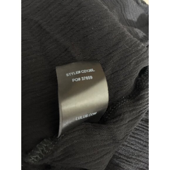 Lulus tank top Womens S/M Black Crinkle Rayon Sleeveless Braided Strap Top - Picture 7 of 9